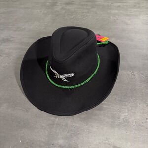 FOCO Philadelphia Eagles Cowboy Hat Mens Black Green NFL Embroidered Logo NEW